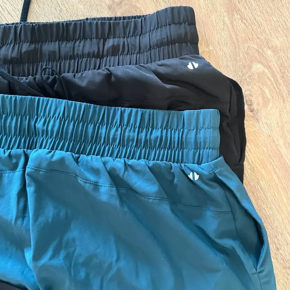 NEW Thrive Societe Athletic Skort Bundle‎ Large Teal Black Tie Waist Activewear